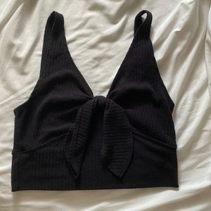 Abercrombie & Fitch Soft Tie Front Crop Top